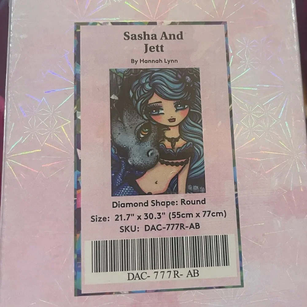Sasha & Jet diamond painting kit by Hannah Lynn.